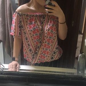 Floral off the shoulder top